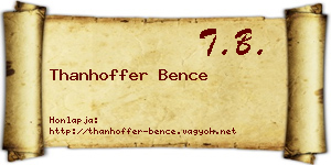 Thanhoffer Bence névjegykártya