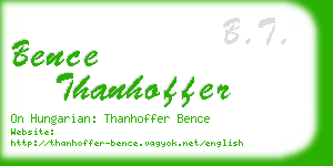 bence thanhoffer business card